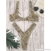 ZAFUL Women's Sexy Two Piece Leopard Print Bikini Sets Straps Thong Swimwear Bathing Suits Leopard B07D7TXYGQ